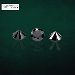 Meilleure valeur de qualité supérieure 3.90-4.10mm (AA) noir traité rond diamant coupe Original bijoux fins finition brillante pour les paramètres - Product Image 2