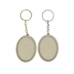 MDF <b>Key</b> Ring Funny Customized MDF Round <b>Key</b> Ring Sublimation <b>Blank</b> at Affordable Price - Product Image 3