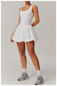 Nouveau séchage rapide sans manches vêtements de Tennis robe d'entraînement grande taille décontracté Sport dos nu robe de Tennis vêtements de Tennis pour femmes avec short - Product Image 2