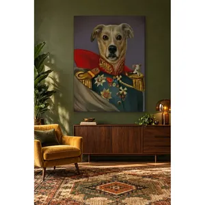 Fida General Dog with Mouse on Shoulder <b>Canvas</b> Print - Product Image 5