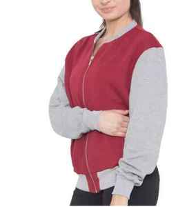 Chaquetas universitarias de fabricante para mujer Chaqueta de talla grande para mujer con logotipo bordado por el cliente de lana de alta visibilidad de su marca - Product Image 5