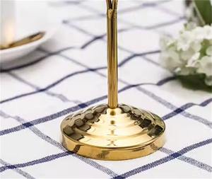 ที่ใส่การ์ดสีทองสุดชิคขาตั้งจอแสดงผลแบบทันสมัยสำหรับงานแต่งงานตกแต่งบ้านหรือจัดระเบียบนามบัตรทุกวัน - Product Image 5