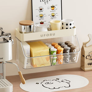 Scaffale a Doppio Ripiano da Parete per Caffè, Organizzatore per Angolo Caffè Domestico - Product Image 5