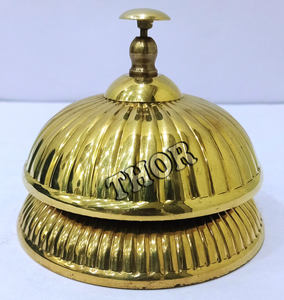 Design Muskmelon Office Bell <b>Brass</b> Polished Hotels Table Bell School & Collegr Table <b>Brass</b> Bell Home Decor - Product Image 3