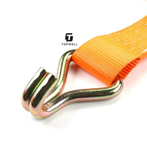 75mm 3inch Heavy Duty Polyester Webbing Ratchet <strong>Tie</strong> <strong>Down</strong> <strong>Strap</strong> With Double J Hook for Cargo Lashing - Product Image 2