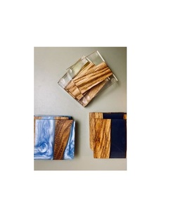 Juego de Posavasos de Resina y Madera de Lujo Craft Valley, Hechos a Mano, Duraderos, 10 mm de Grosor, Diseño Personalizable, 4 Pulgadas de Diámetro, Elegantes - Product Image 1