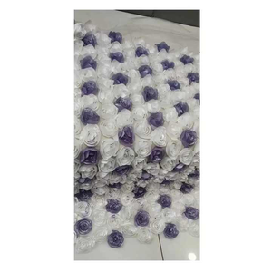 Tissu de broderie florale 3D de qualité supérieure pour robes de mariée, chemisiers et tenues d'occasion spéciale disponibles en vrac d'Inde - Product Image 2