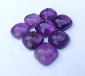 มาใหม่เบาะทรงสี่เหลี่ยมสีเหลืองอเมทิสต์ธรรมชาติมาใหม่หลังแบนปรับขนาดเครื่องประดับหินทุกขนาด - Product Image 2