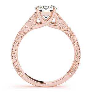 Bague de fiançailles solitaire en moissanite taille ronde, style minimaliste, en argent sterling avec sertissage à griffes pour femme - Product Image 2