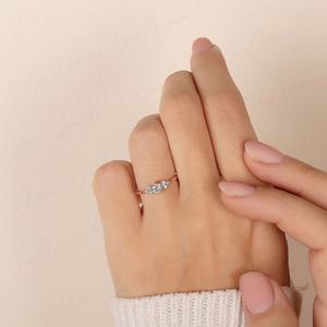 Anillo de estilo bohemio de Plata de Ley 925 para mujer con Topacio blanco, piedra preciosa, joyería de boda hecha a mano, regalo para el amor - Product Image 1