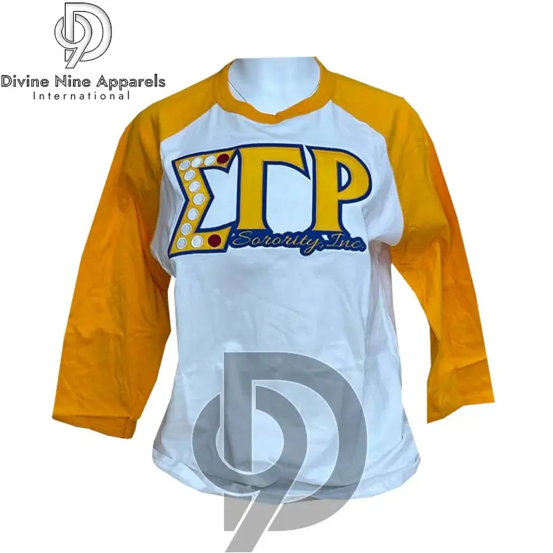 Sigma Gamma Rho Damen-T-Shirt individuell angefertigte Schwestern-Griechische atmungsaktive Jerseys bestickt und siebdruckt Schwestern-Herr-T-Shirts