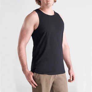 Camiseta sin mangas de estilo hip hop para hombre, camiseta sin mangas de poliéster y algodón suave con estampado gráfico personalizado, camiseta de gimnasio con ajuste muscular, estilo de verano ODM - Product Image 2