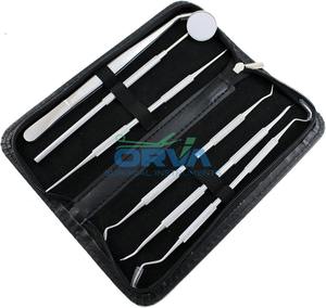 6 Pcs Oral Care Hygiene Kit Metal <b>Plaque</b> <b>Remover</b> & Teeth Cleaning <b>Tools</b> Set Stainless Steel Dental Surgical Instruments - Product Image 1