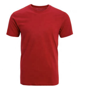 T-shirts rouges 100% coton avec logo personnalisé 150 grammes extra doux respirant à manches courtes col rond motif solide prix bon marché - Product Image 5