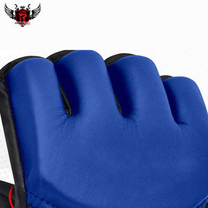 Guantes MMA profesionales de cuero de medio dedo con cierre, ligeros y personalizables para hombres y mujeres, equipo de entrenamiento de boxeo - Product Image 6