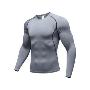 Fábrica de ropa deportiva personalizada para hombres-Camisa de compresión deportiva de calidad superior con tela elástica cómoda transpirable - Product Image 2