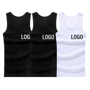 Camiseta sin mangas Lisa ajustada con logotipo personalizado barato de fábrica, camiseta sin mangas de algodón 100% para entrenamiento para hombre - Product Image 2