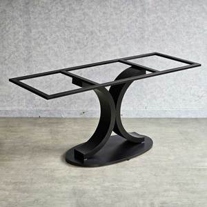 Heavy Duty <b>Cast</b> Iron Dining Table Legs Contemporary Industrial Style <b>Powder</b>-Coated CHBBA013 for Kitchen Hospital Furniture - Product Image 2