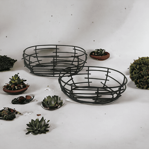 Custom Color Powder Coated Metal <b>Baskets</b> Unique Design Farmhouse Luxury Mold Fruits <b>Display</b> Iron Model OEM/ODM Decorative Gift - Product Image 6