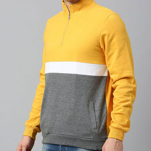 Nueva Llegada, Ropa Casual de Calle para Hombre, Sudaderas de Algodón con Cierre de Cremallera de un Cuarto, Bordado en Relieve OEM - Product Image 2