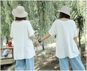 flowy tops with ruffle sleeves soft <b>linen</b> cotton blouse spring summer fall loose tops <b>plus</b> <b>size</b> shirt <b>plus</b> <b>size</b> clothing - Product Image 4