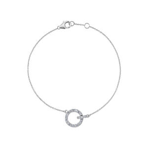 สร้อยข้อมืออัญมณี CZ สีเงิน925ทันสมัยสำหรับงานเลี้ยงงานแต่งงานแบบคลาสสิกและของขวัญเครื่องประดับด้วยหินหลักเพทาย - Product Image 1