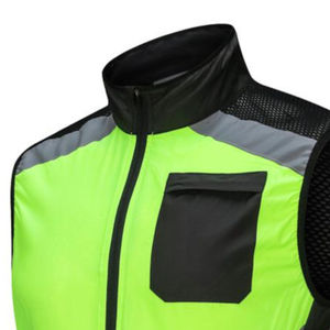 Gilet de sécurité en polyester haute visibilité, logo personnalisable, respirant, imperméable, classe 2, réfléchissant, LED clignotante pour les activités de plein air - Product Image 2