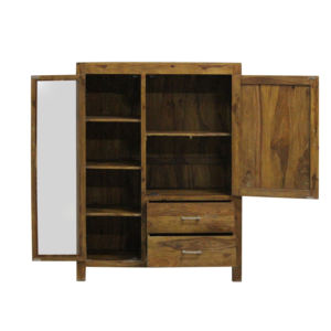 Armario de madera maciza para sala de estar, moderno armario de madera maciza, fabricante de muebles de madera de sheesham indio - Product Image 4