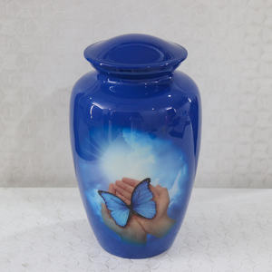 Urnes funéraires pour adultes de la plus haute qualité, design moderne, en aluminium fait à la main, rondes, pour les cendres humaines et des animaux de compagnie, fournitures funéraires - Product Image 5