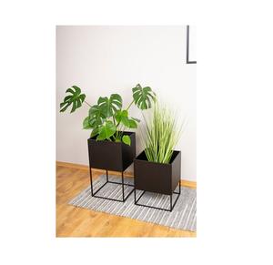 Pot de fleurs en métal fabriqué à la main avec support élégant Design simple pour les chambres Vintage Antique ou Boho Style Home & Garden - Product Image 1