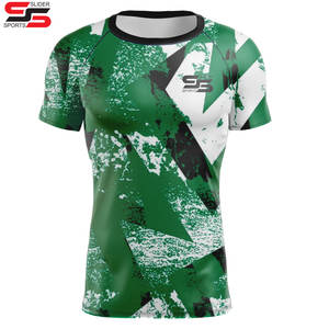 Camiseta de compresión sublimada OEM, camiseta de gimnasio de gran tamaño para hombre, camiseta ligera transpirable para entrenamiento muscular, Camiseta ajustada de secado rápido - Product Image 6