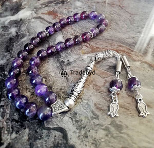 Tasbih de Resina, Mala de Lujo, Hecha a Mano, Cuentas de Oración Islámicas, Poder para Regalo, Meditación y Adoración, Tradebyd - Product Image 1