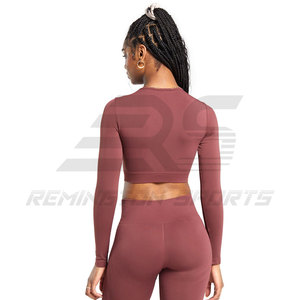 เสื้อครอปเอวลอยระบายอากาศได้ดีของผู้หญิงเสื้อครอปดีไซน์ตามสั่ง - Product Image 6