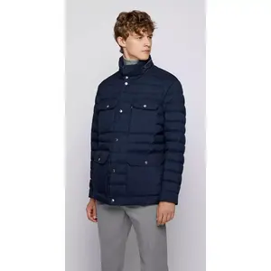 Chaquetas acolchadas de lona para hombre personalizadas más vendidas con cuello levantado para invierno, ropa impermeable para exteriores hecha en Pakistán - Product Image 6