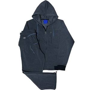 Ensemble de jogging réversible 2 pièces en polaire technique coupe-vent pour homme avec veste et pantalon de survêtement à cordon de serrage - Product Image 5