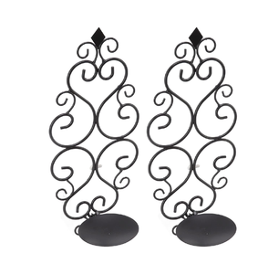 Bougeoir chauffe-plat en métal d'excellente qualité tenture murale artisanat Offre Spéciale gros bougeoir en fer noir créatif Simple - Product Image 1