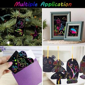 Vẽ Scratch giấy nghệ thuật thiết lập cho trẻ em Scratch Off Craft Quà Tặng ma thuật tấm - Product Image 3