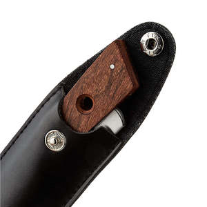 Maquinillas de afeitar de un solo borde para peluquero, mango de madera con agujero, maquinillas de afeitar duraderas de acero inoxidable para peluquería - Product Image 5