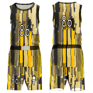 Ensemble de maillots de basket-ball réversibles respirants Taille XS Kit OEM imprimé pour uniformes d'équipes Uniformes de basket-ball personnalisables - Product Image 2