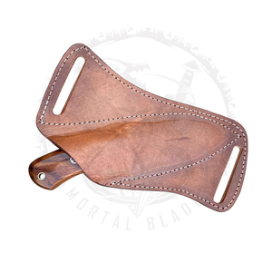 มีดแบบมีใบมีดคงที่สำหรับนักล่าหนังวัวใช้ใน J2ด้ามจับทำจากไม้ดอกกุหลาบสวมใส่สบายพร้อมปลอกหนังวัว - Product Image 2