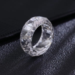 แหวนเพชรทองคำขาวสังเคราะห์เม็ดเดียวทรงโมโนลิธิก ได้รับการรับรองจาก IGI สีขาว F หรูหรา มีทุกขนาดให้เลือก - Product Image 5