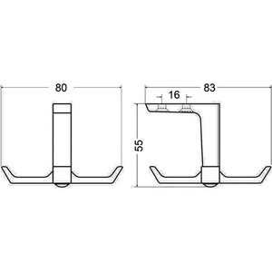 ตะขอแขวนเพดาน 0201 แบบสี่ทาง 83 มม. A. 55 มม. เอช เฮอร์เมต้า - Product Image 3