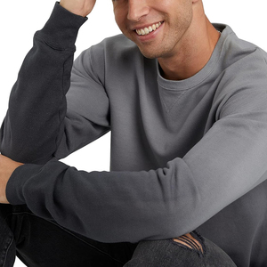 STITCHMODE Sweatshirts d'extérieur pour hommes en hiver OEM à bas prix pour hommes Sweatshirt à logo personnalisé en coton teint uni pour hommes nouveau design - Product Image 4