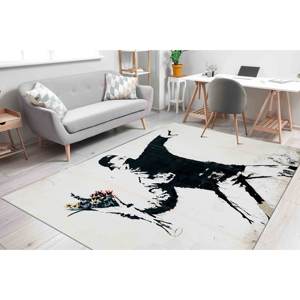 Banksy Flower Molotov <b>Rug</b>: 3D Printed Street Art <b>Rug</b>,Nonwoven Soft <b>Rug</b> - Product Image 1