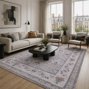 Alfombra Lavable Tradicional Bergama Ash de Rug Weavers RWLD0015, Venta al por Mayor, Chenilla Lavable, 10 Tamaños - Product Image 3