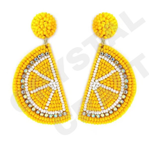 Gâteau d'anniversaire mode boucles d'oreilles pendantes nouveauté perles transfrontalières faites à la main or à la mode créatif pour les fêtes Style chrétien - Product Image 3