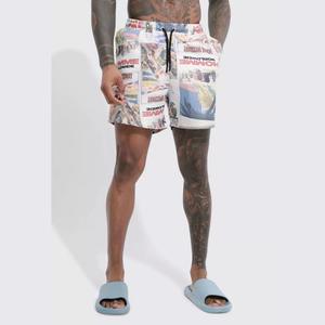 Short de jogging d'été décontracté avec logo personnalisé avec cordon imprimé Short de basket-ball imprimé sur tout pour hommes Streetwear pour hommes - Product Image 2