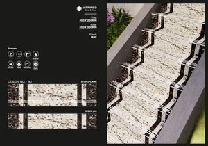 Colección exclusiva de azulejos digitales interiores coloridos 200x1200mm Porcelana Step Riser Marble Stone Look 300x1200 Escaleras Azulejos - Product Image 5