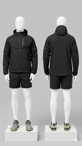 Chándales Deportivos para Hombre con Bolsillos con Cremallera Funcionales, Reflectantes, con Impresión Digital Personalizada y Marca Propia, Venta al Por Mayor de Fábrica - Product Image 4