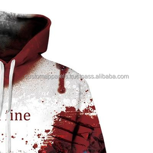 Sudadera con capucha de sublimación personalizada para hombres y mujeres 100% poliéster impreso nombre y número del equipo universitario Sudadera con capucha - Product Image 5